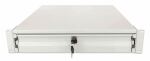 Intellinet 19" Schublade, 2 HE, abschließbar, 466 mm Tiefe, für Schränke ab 600 mm Tiefe, grau