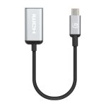 Manhattan 153706 Videokabel-Adapter 0,15 m USB Typ-C HDMI Typ A (Standard) Schwarz, Silber