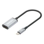 Manhattan 153706 Videokabel-Adapter 0,15 m USB Typ-C HDMI Typ A (Standard) Schwarz, Silber