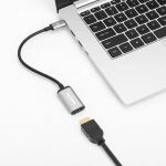 Manhattan 153706 Videokabel-Adapter 0,15 m USB Typ-C HDMI Typ A (Standard) Schwarz, Silber