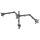 Manhattan Tischhalterung mit Monitorarm für drei Displays, Geeignet für drei Displays von 13" bis 27", einer zentral montiert, zwei auf den Monitorarmen, zweifach schwenkbar