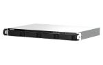 QNAP TS-464eU NAS Rack (1U) Intel® Celeron® N5095 8 GB DDR4 0 TB QNAP Turbo System Aluminium, Schwarz