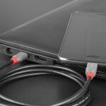 Lindy 36891 USB Kabel USB 2.0 1 m USB C Micro-USB B 0,48 Gbit/s Schwarz, Grau