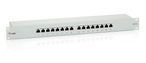 Equip 16-Port Cat.6 Geschirmtes Patch Panel, Hellgrau