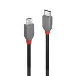 Lindy 36892 USB Kabel USB 2.0 2 m USB C Micro-USB B 0,48 Gbit/s Schwarz, Grau