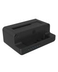ICY BOX IB-2914MSCL-C31, Docking & CloneStation für M.2 NVMe SSD & 2.5”/3.5” SATA SSD/HDD, Zweiwege klonen, USB 3.2 Gen 2 Type-C®/Type-A, schwarz