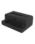 ICY BOX IB-2914MSCL-C31, Docking & CloneStation für M.2 NVMe SSD & 2.5”/3.5” SATA SSD/HDD, Zweiwege klonen, USB 3.2 Gen 2 Type-C®/Type-A, schwarz