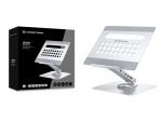 Conceptronic DONN27G Laptop-Ständer mit 7-in-1-Dockingstation, 360° drehbare Basis, faltbar, höhenverstellbar