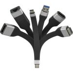 Techly ICOC USBC-RJ45 Netzwerkkabel Schwarz 0,144 m