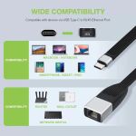 Techly ICOC USBC-RJ45 Netzwerkkabel Schwarz 0,144 m