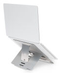 R-Go Tools Laptopständer R-Go Riser Flexible, ergonomisch faltbarer und einstellbarer Laptopständer, Silber