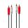 Lindy 35660 Audio-Kabel 1 m 2 x RCA Rot, Weiß