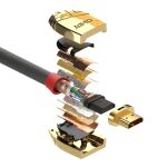 Lindy 37864 HDMI-Kabel 5 m HDMI Typ A (Standard) Gold, Grau