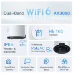 TP-Link DECO X50-OUTDOOR(1-PACK)(EU) Mesh-WLAN-System Dual-Band (2,4 GHz/5 GHz) Wi-Fi 6 (802.11ax) Weiß Intern