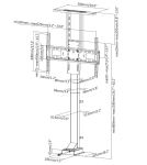 Equip 37" - 65" motorisierter TV-Lift, Fernbedienbar, einbaubar