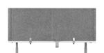 Bakker Tischtrennwand U-Form o. Acrylfenster_ grau_80cm tief