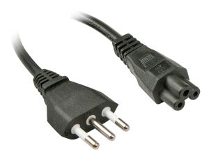 Lindy 2m, CEI23-16-VII - IEC 320 C5 Schwarz C5-Koppler