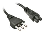 Lindy 2m, CEI23-16-VII - IEC 320 C5 Schwarz C5-Koppler