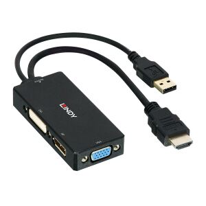 Lindy 38182 Videokabel-Adapter 0,15 m Schwarz