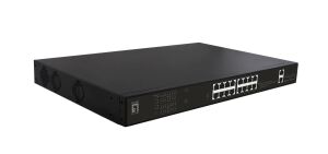 LevelOne GEP-2021 Netzwerk-Switch Unmanaged Gigabit Ethernet (10/100/1000) Power over Ethernet (PoE) 1U Schwarz