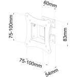 Techly ICA-LCD-901 76,2 cm (30") Schwarz
