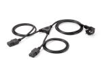 Equip Hochwertiges Strom-Y-Kabel, Schuko auf 2 x C13, 1.8m