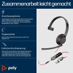 HP Poly Blackwire 5210 Monaural USB-C-Headset +3,5-mm-Stecker +USB-C/A-Adapter (Packungseinheit)