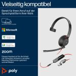 HP Poly Blackwire 5210 Monaural USB-C-Headset +3,5-mm-Stecker +USB-C/A-Adapter (Packungseinheit)