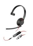 HP Poly Blackwire 5210 Monaural USB-C-Headset +3,5-mm-Stecker +USB-C/A-Adapter (Packungseinheit)