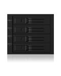 ICY BOX IB-564SSK, Backplane, 4x 3,5" SAS/SATA (I/II/III) HDD in 3x 5,25" Einschübe, Hot Swap, trägerloser HDD Einbau, Lüfter