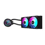 GIGABYTE AORUS WATERFORCE II 240 AIO Flüssigkeits-CPU-Kühler - 2x120mm ARGB-Lüfter, Schiebe-in-Verriegelungsmechanismus, DAISY-CHAIN, kompatibel mit Intel LGA 1851 und AMD AM5