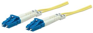 Intellinet Glasfaser LWL-Anschlusskabel, Duplex, Singlemode, LC/LC, 9/125 µm, OS2, 5 m, gelb