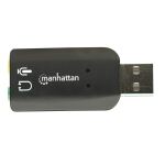 Manhattan Hi-Speed USB 3D Sound Adapter, Verbessert Audiozugriff und -Performance