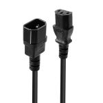 Lindy 30321 Stromkabel Schwarz 1 m C14-Koppler C13-Koppler