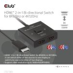 CLUB3D CSV-1384 Tastatur/Video/Maus (KVM)-Switch Schwarz