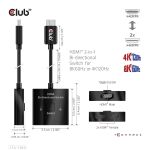 CLUB3D CSV-1384 Tastatur/Video/Maus (KVM)-Switch Schwarz