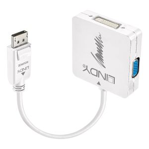 Lindy 41028 Videokabel-Adapter DisplayPort DVI-D + VGA (D-Sub) + HDMI Schwarz