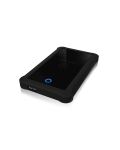 ICY BOX IB-233U3-B; Ext. Gehäuse für 2,5" SATA III (6 Gbit/s) HDD/SSD, USB 3.2 Gen 1 UASP Host, Silikon Schutzhülle