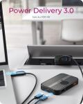 ICY BOX IB-DK4071M-CU31, 7 in 1 DockingStation mit Slot für M.2 NVME & SATA SSD SATA, Host USB 3.2 Gen 2 Type-C+A 10 Gbit/s mit Lüfter, Magnet