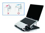 Conceptronic THANA ERGO S, Laptop Cooling Stand Laptop-Ständer Grau 39,6 cm (15.6")