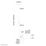 Neomounts FPMA-C050SILVER Monitor-/TV-Deckenhalterung 10-30" - H 60-85 cm