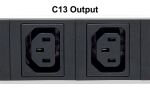 Intellinet 19" 8-fach Steckdosenleiste mit C13-Kaltgerätesteckdosen und Kabelklemmen, PDU mit abnehmbarem Stromkabel (2 m) und rückseitigem C20-Stromeingang, 1 HE