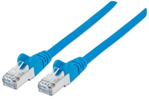 Intellinet Premium Netzwerkkabel, Cat6a, S/FTP, 100% Kupfer, Cat6a-zertifiziert, LS0H, RJ45-Stecker/RJ45-Stecker, 10,0 m, blau