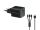 Conceptronic 2-Port 33W GaN USB-PD-Ladegerät mit 3-in-1-Ladekabel, USB-C x 1, USB-A x 1, QC 3.0, PPS