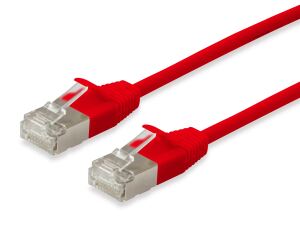 Equip Cat.6A F/FTP Slim-Patchkabel, 0.15m, Rot