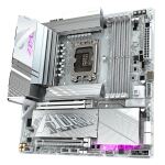 GIGABYTE Z890M AORUS ELITE WIFI7 ICE Mainboard - Unterstützt Intel Core Ultra (Serie 2) CPUs, 12+1+2 Phasen VRM, bis zu 8800MHz DDR5 (OC), 1xPCIe 5.0 + 2xPCIe 4.0, Wi-Fi 7, 2.5GbE LAN, USB 4