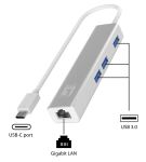 LevelOne Gigabit USB-C Netzwerkadapter mit USB Hub