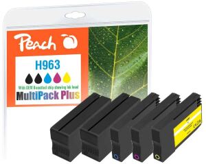 Peach 6ZC70AE Druckerpatrone 5 Stück(e) Kompatibel Schwarz, Cyan, Magenta, Gelb