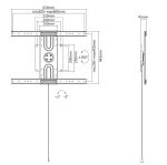 Equip 37"-80" universelle drehbare Wandhalterung