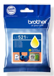 Brother LC521Y Druckerpatrone 1 Stück(e) Original Gelb